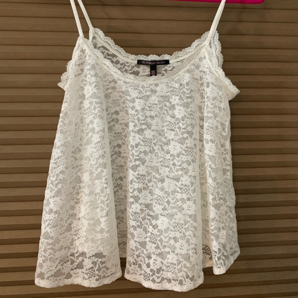Victoria’s Secret white lace cami